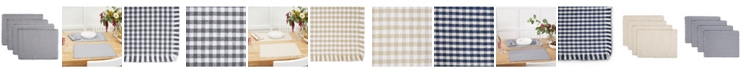 Town & Country Living Gingham Fringe Placemat Set 4-Pack 13"x18"